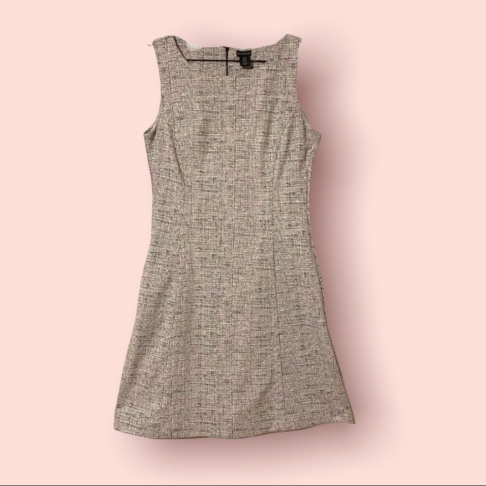 Paraphrase women’s dress size 6 black white fitted sleeveless knit stretchy